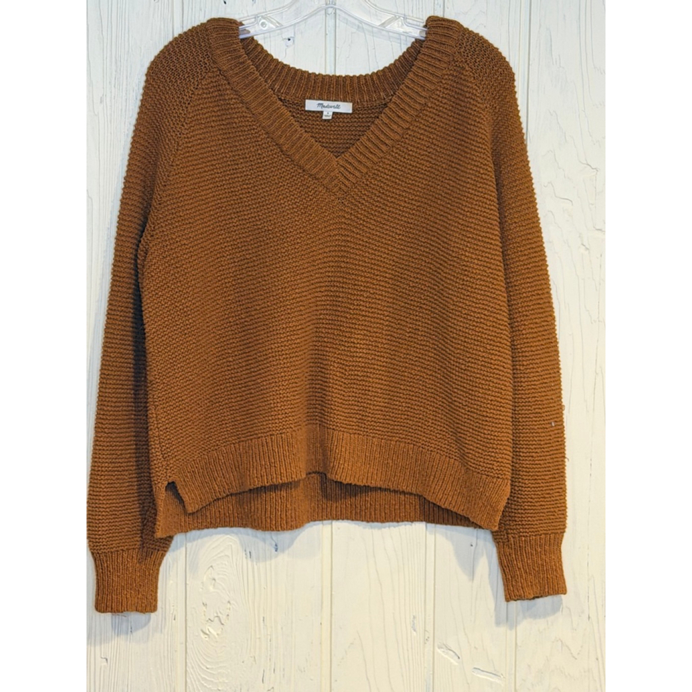 Women's Madewell Brown V-Neck Sweater S